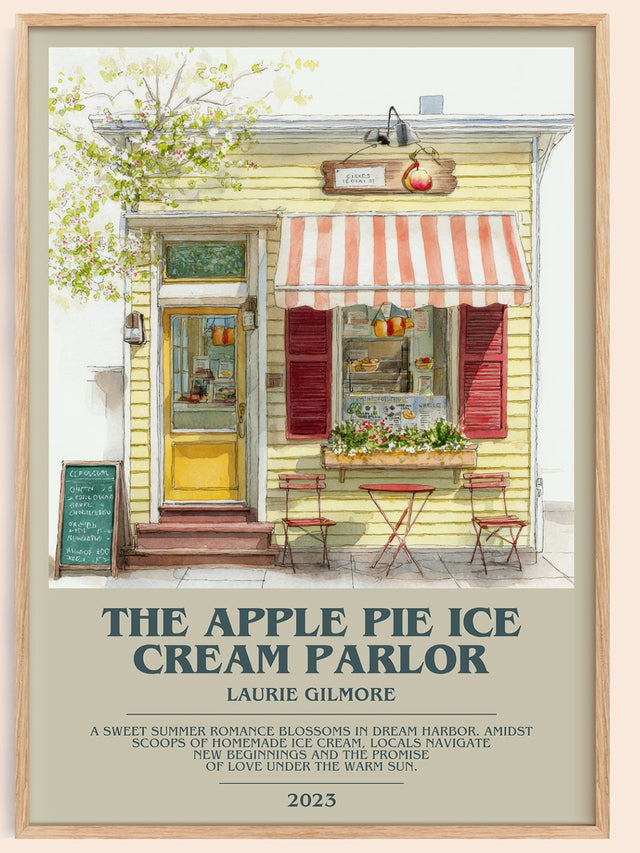 The Apple Pie Ice Cream Parlor Bookish Wall Art by Laurie Gilmore