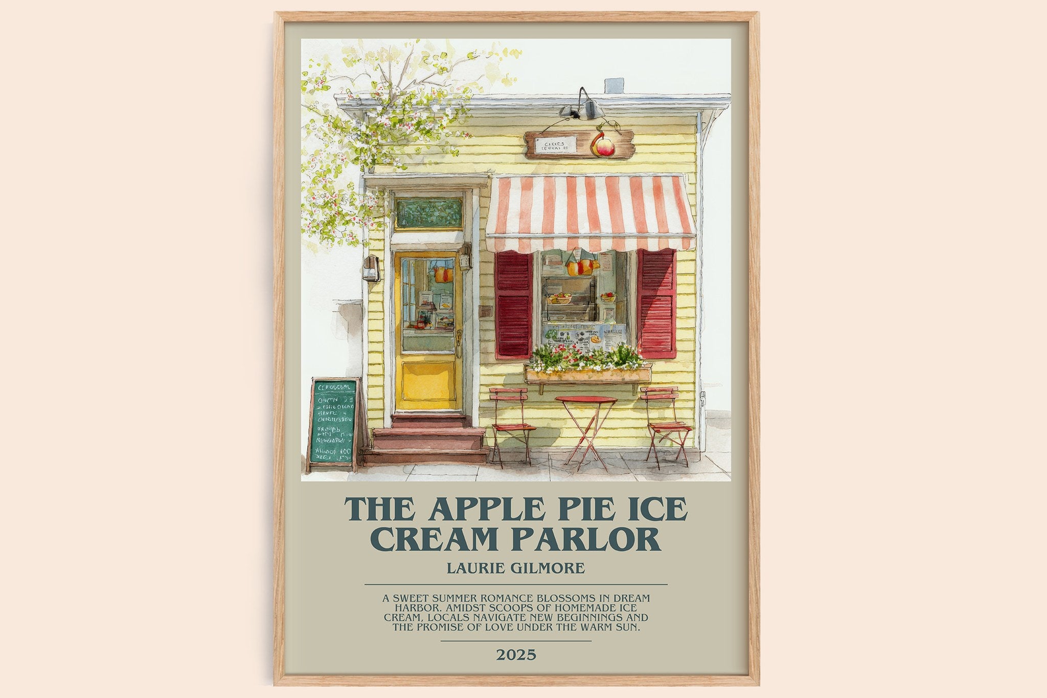 The Apple Pie Ice Cream Parlor Bookish Wall Art by Laurie Gilmore