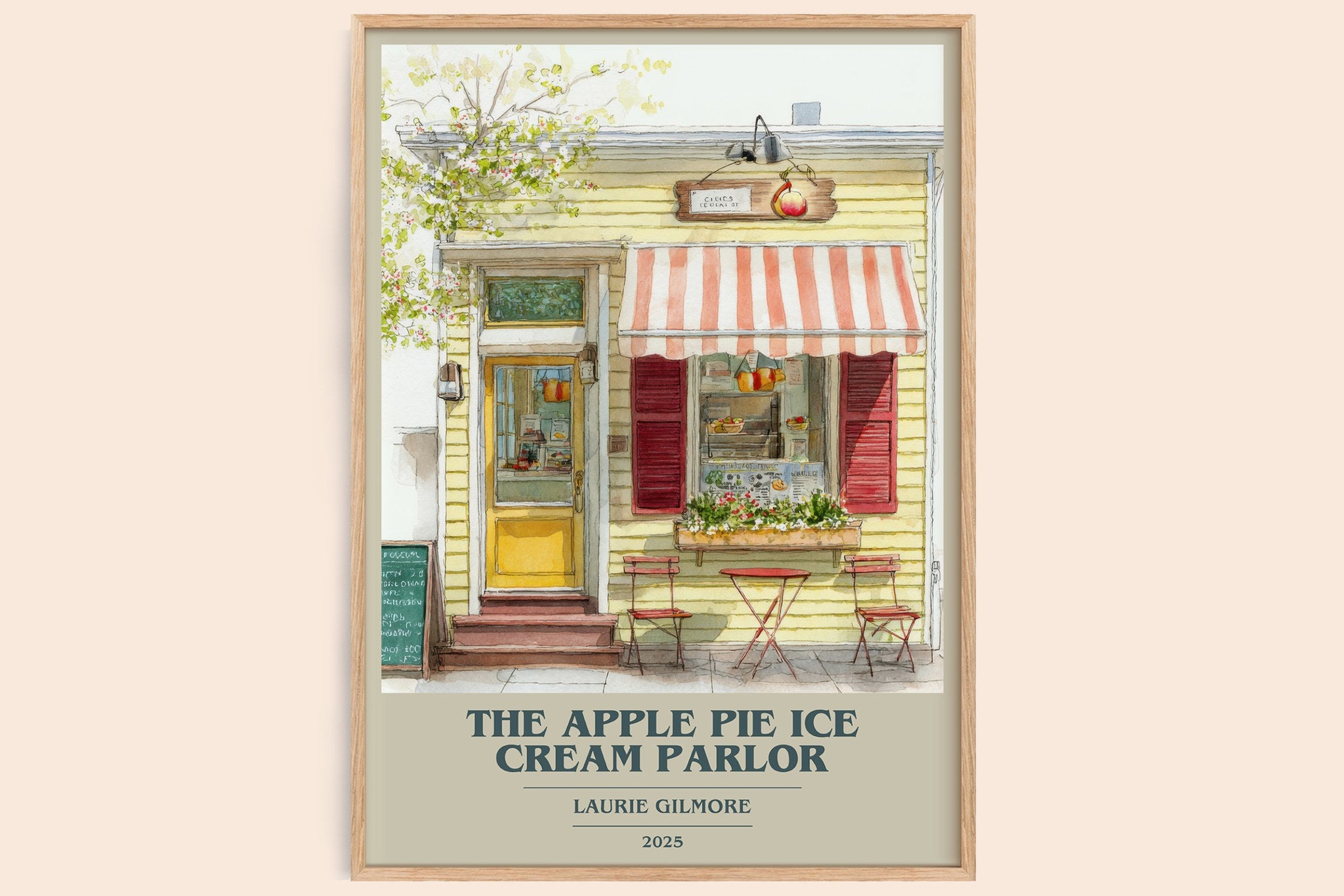The Apple Pie Ice Cream Parlor Book Cover Poster by Laurie Gilmore