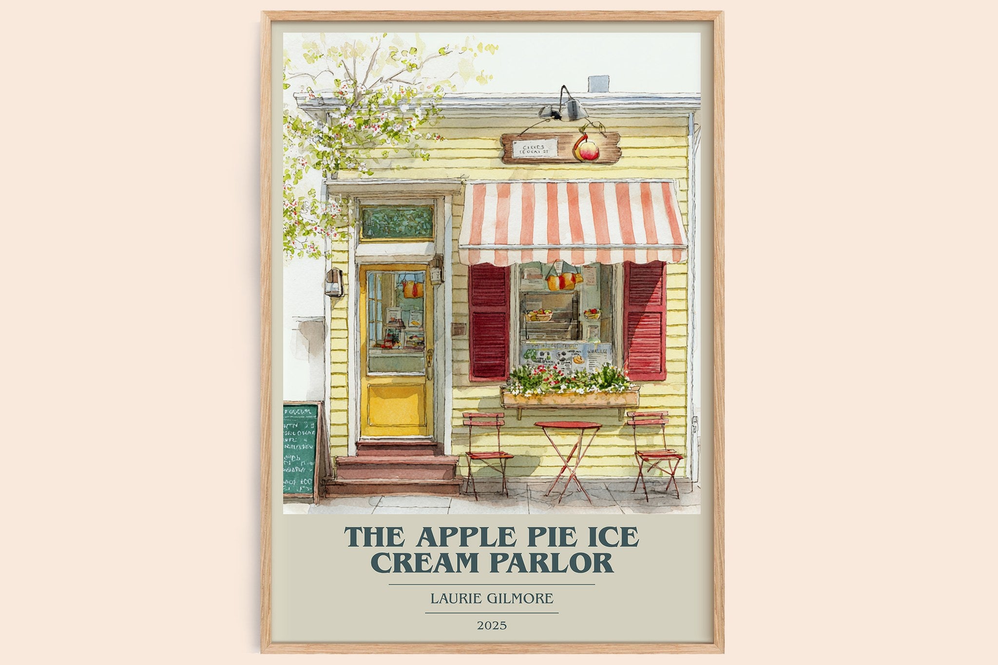 The Apple Pie Ice Cream Parlor Book Cover Poster by Laurie Gilmore