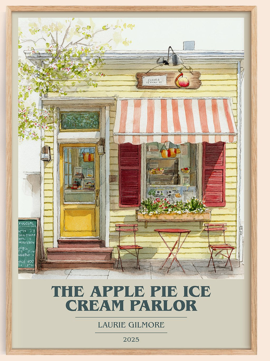 The Apple Pie Ice Cream Parlor Book Cover Poster by Laurie Gilmore
