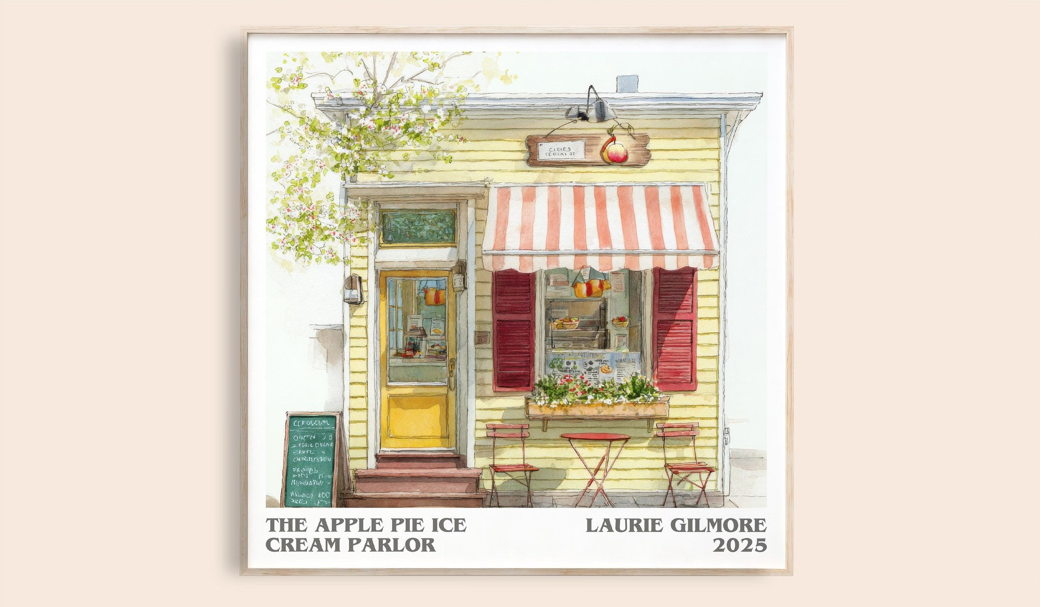 The Apple Pie Ice Cream Parlor Literary Art Print by Laurie Gilmore