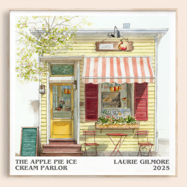The Apple Pie Ice Cream Parlor Literary Art Print by Laurie Gilmore