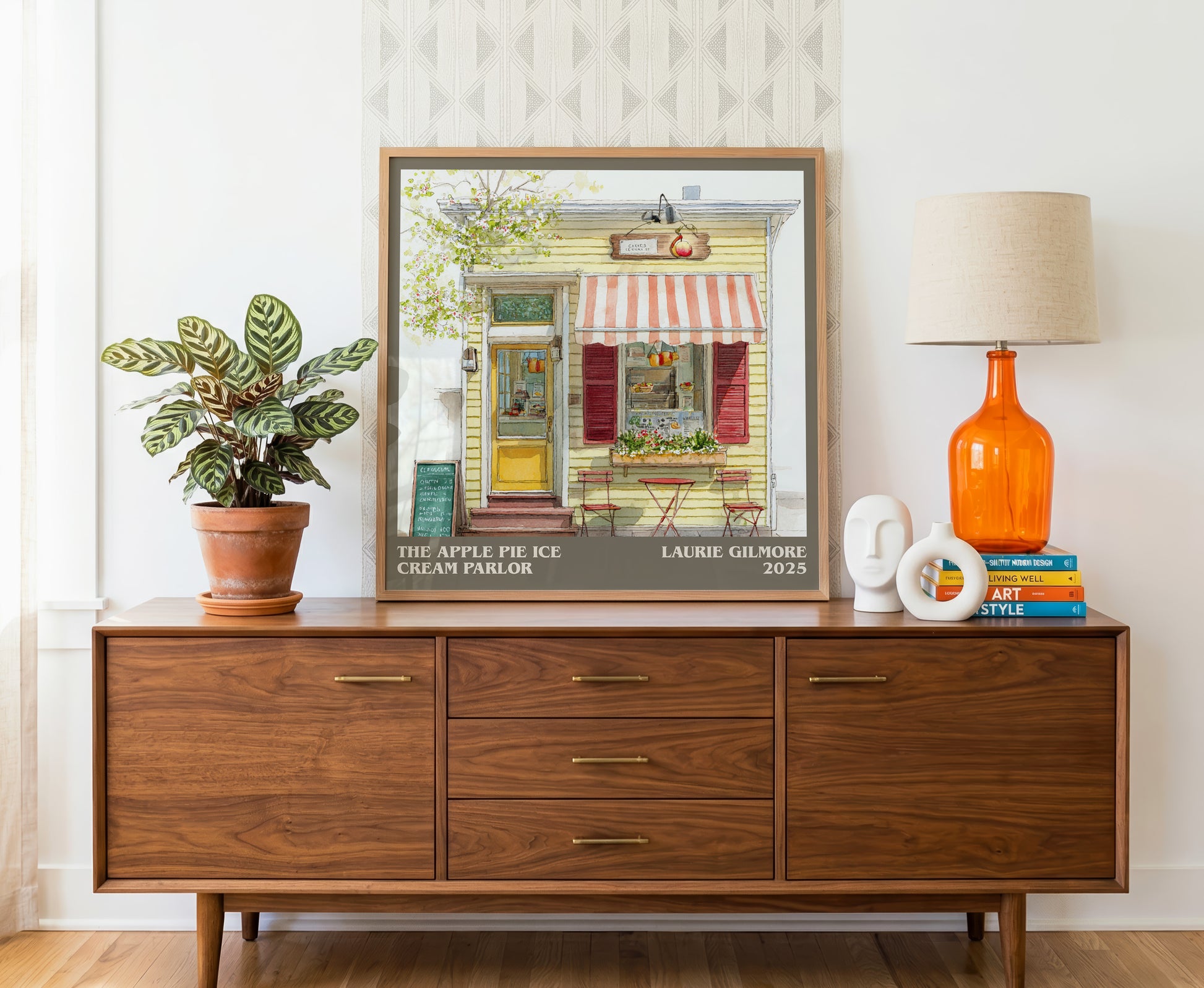 The Apple Pie Ice Cream Parlor literary literary print detail – Laurie Gilmore book art
