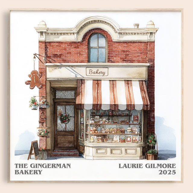 The Gingerman Bakery Literary Art Print by Laurie Gilmore