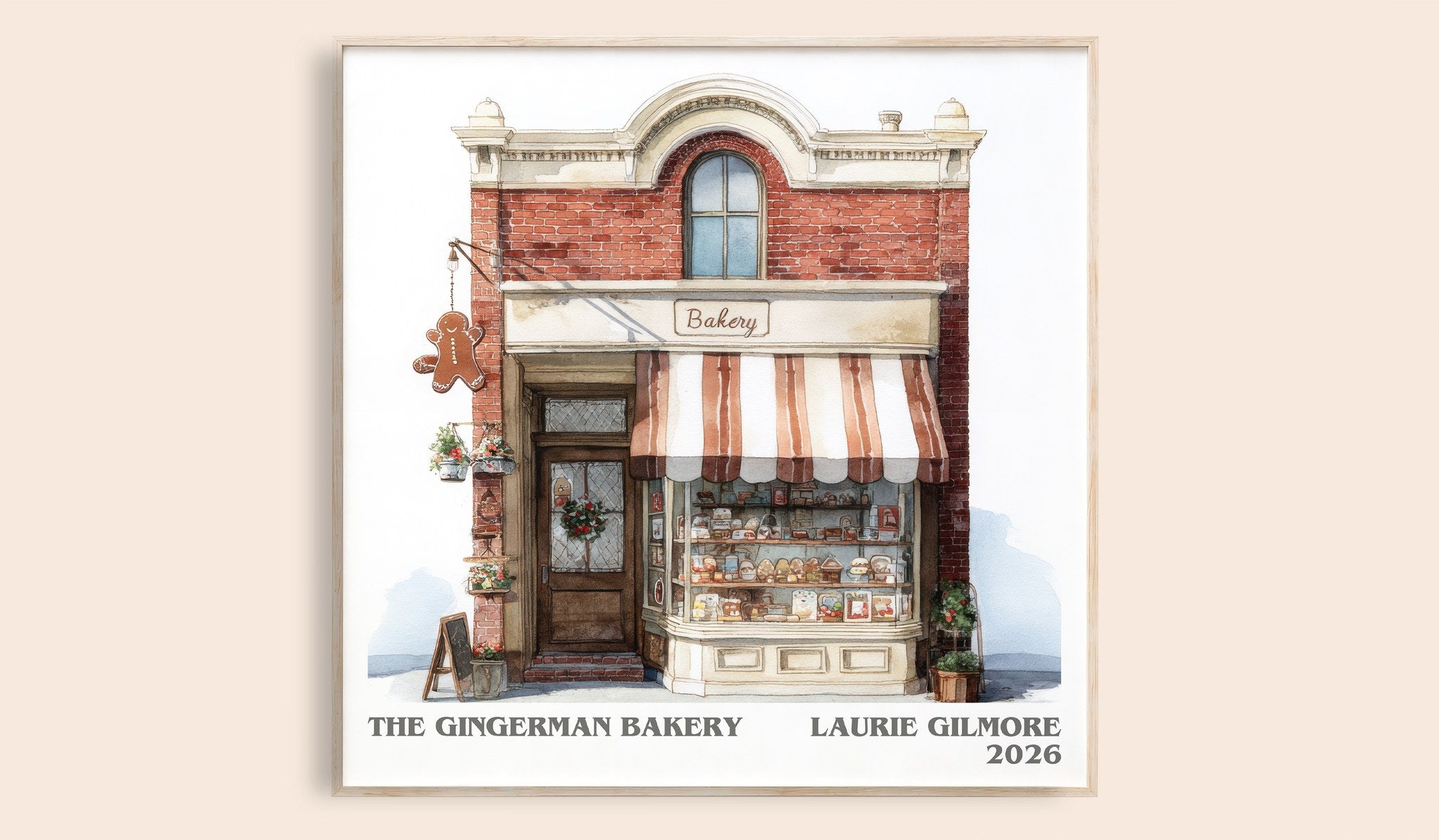 The Gingerman Bakery Literary Art Print by Laurie Gilmore