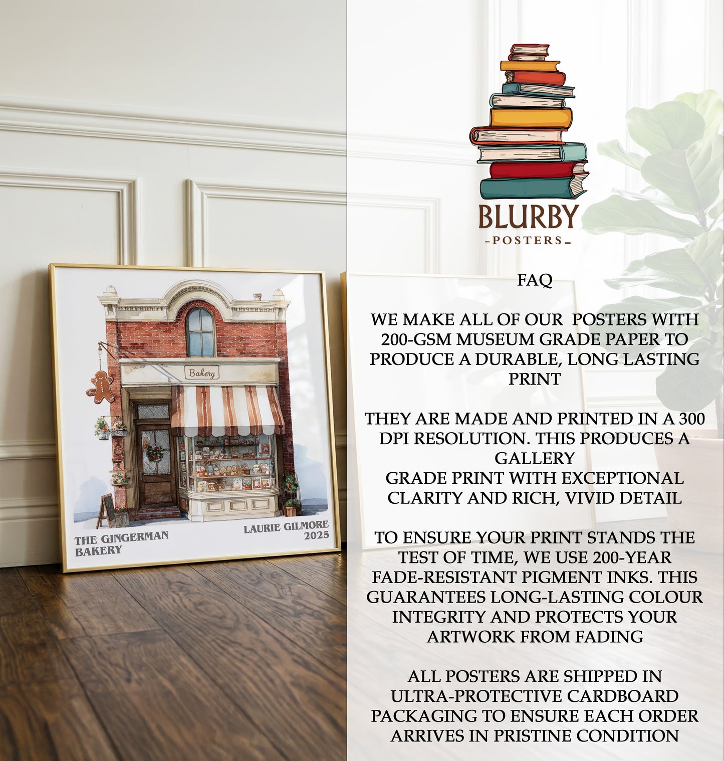 The Gingerman Bakery Literary Art Print by Laurie Gilmore