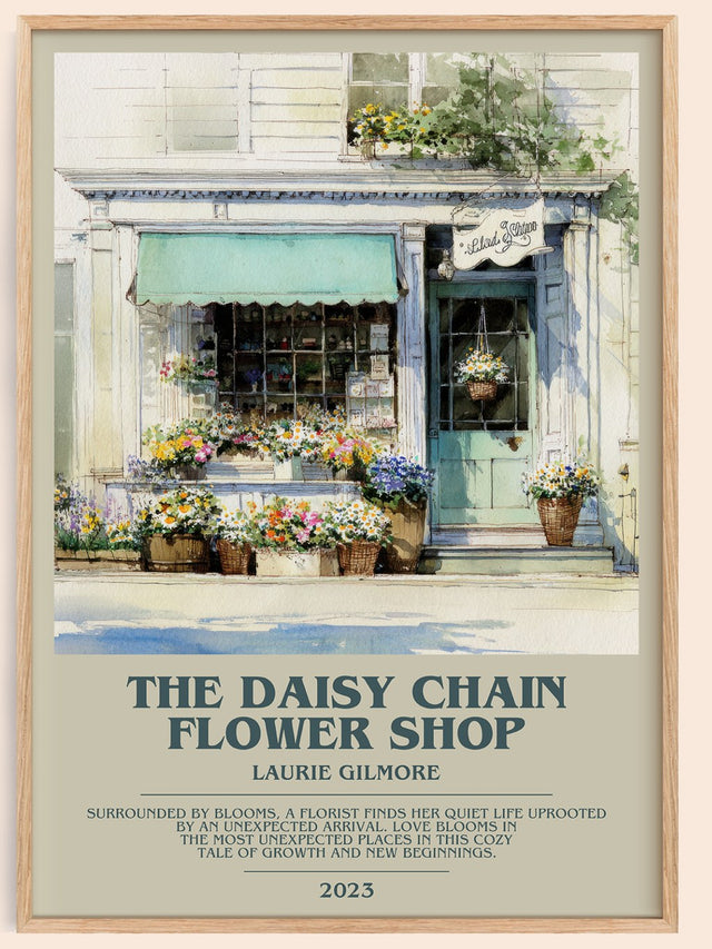 The Daisy Chain Flower Shop Bookish Wall Art by Laurie Gilmore