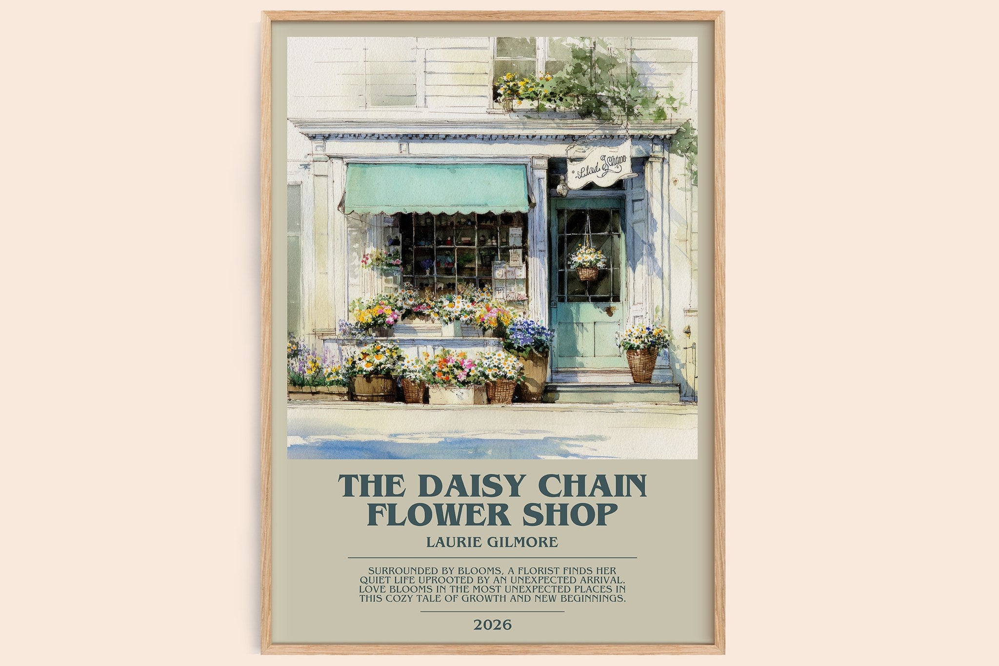 The Daisy Chain Flower Shop Bookish Wall Art by Laurie Gilmore