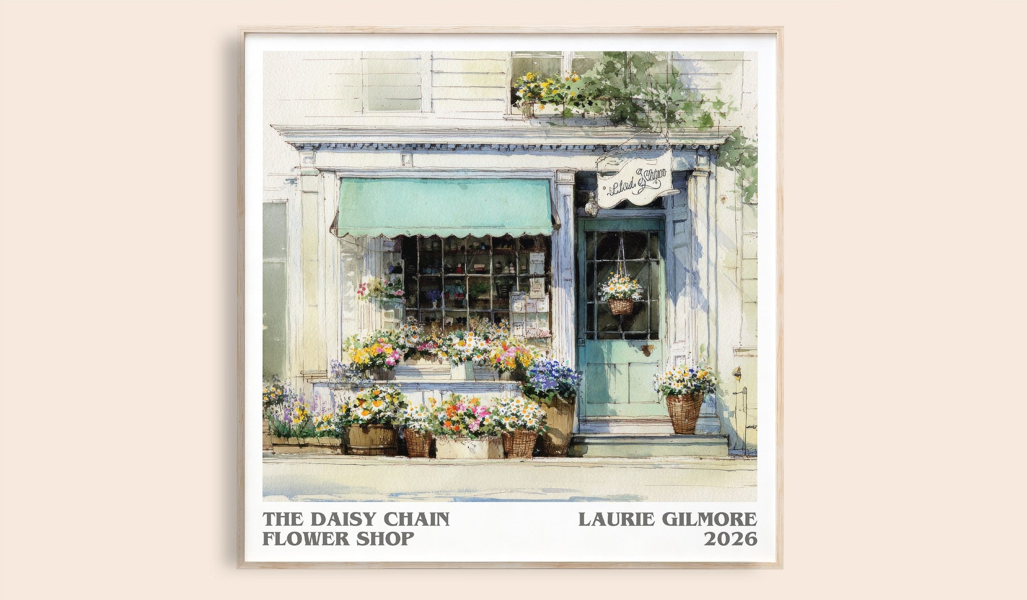 The Daisy Chain Flower Shop Literary Art Print by Laurie Gilmore