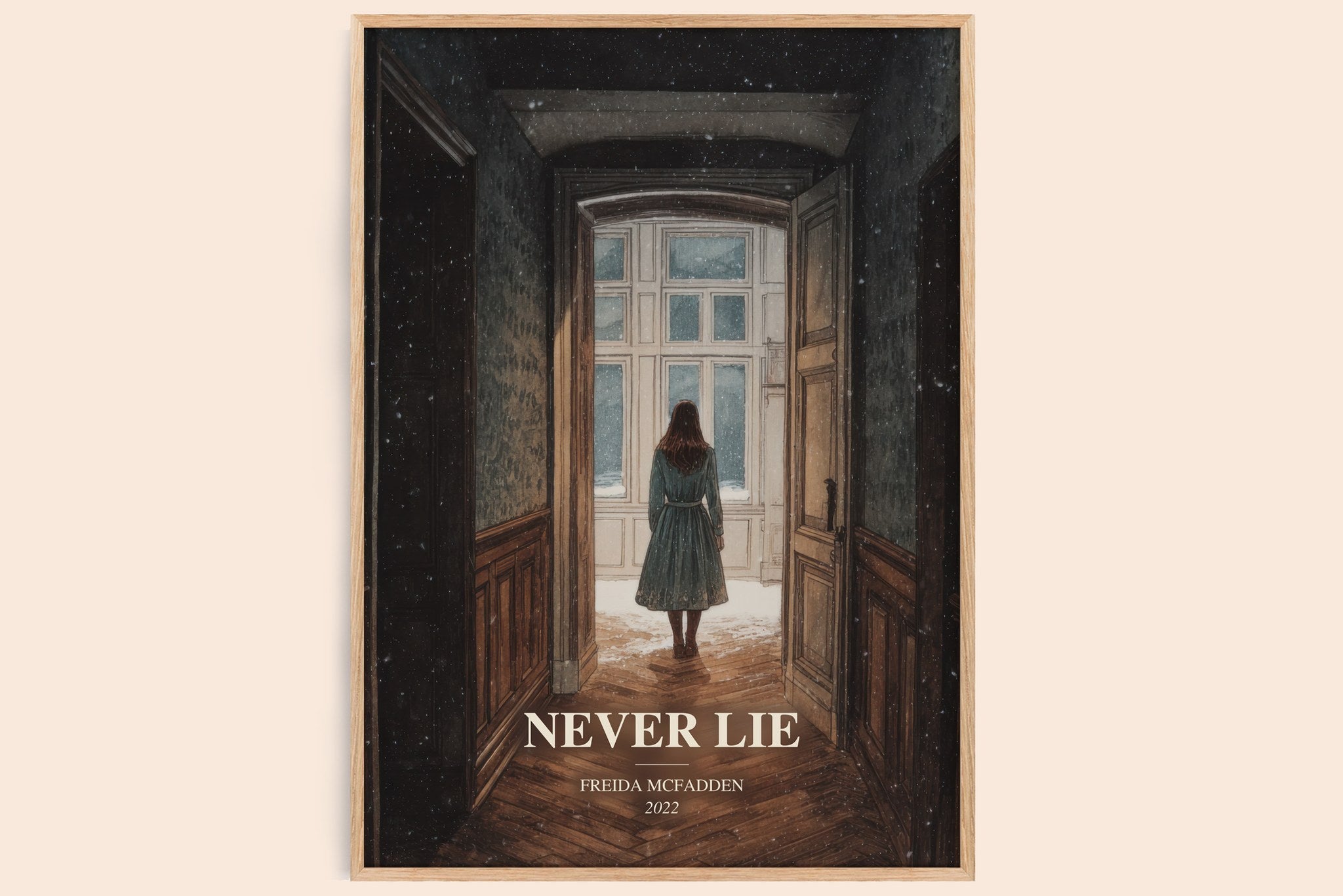 Never Lie Book Watercolour Illustration by Freida Mcfadden