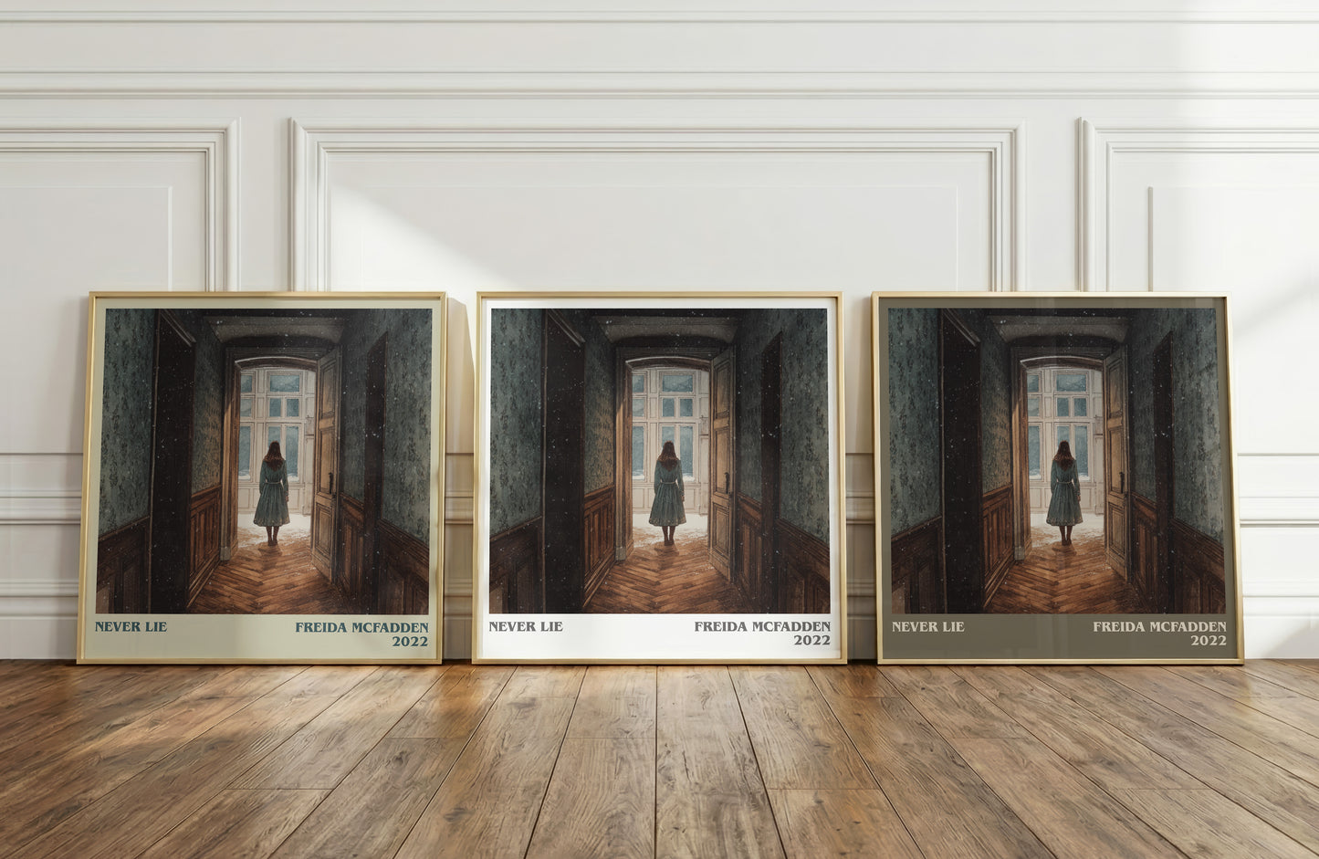 Never Lie literary print framed by window – literary home decor
