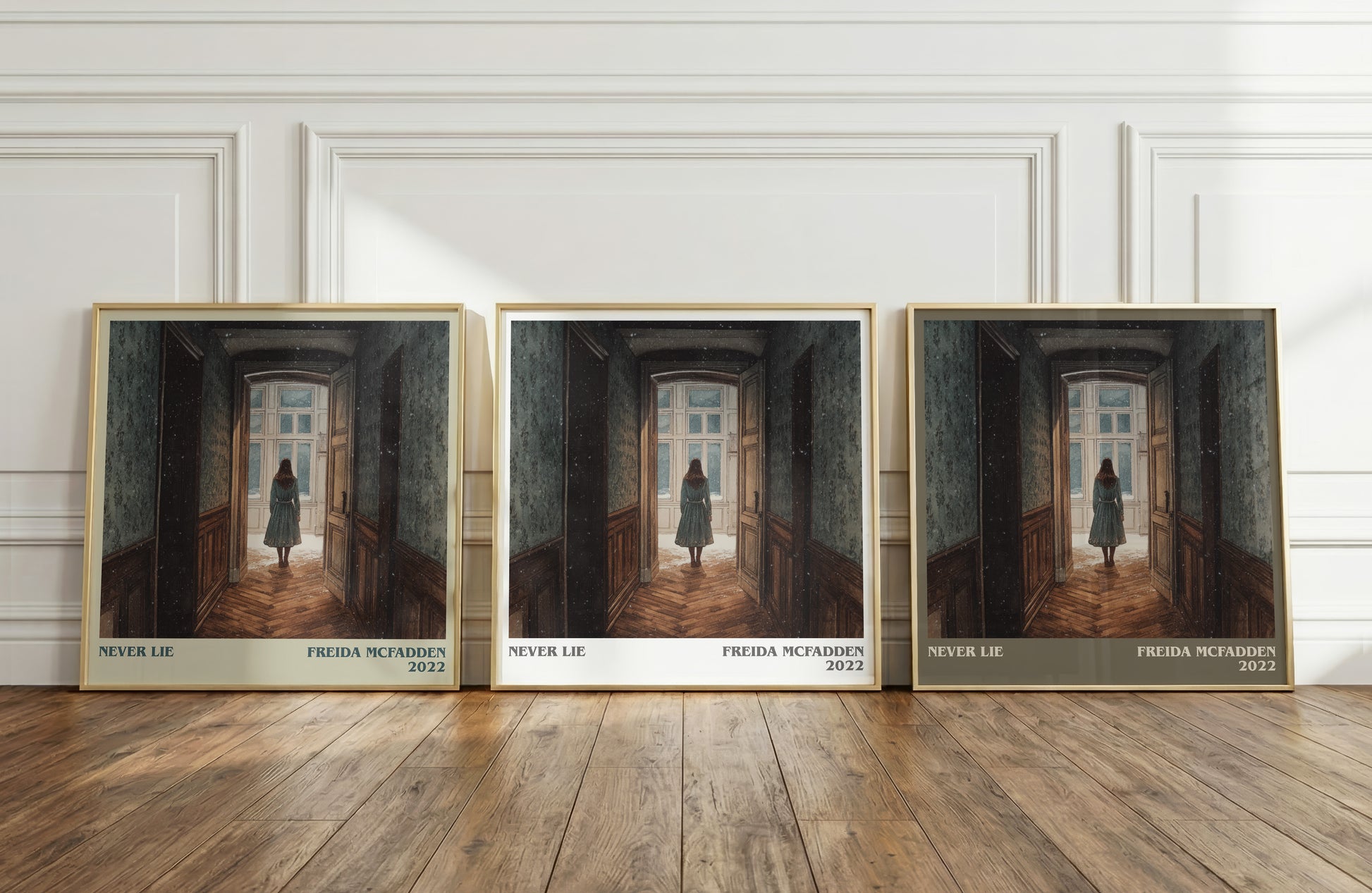 Never Lie literary print framed by window – literary home decor