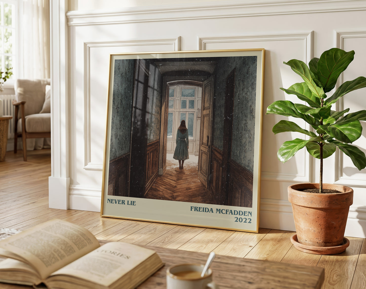 Never Lie literary poster paired in gallery wall – literary art prints
