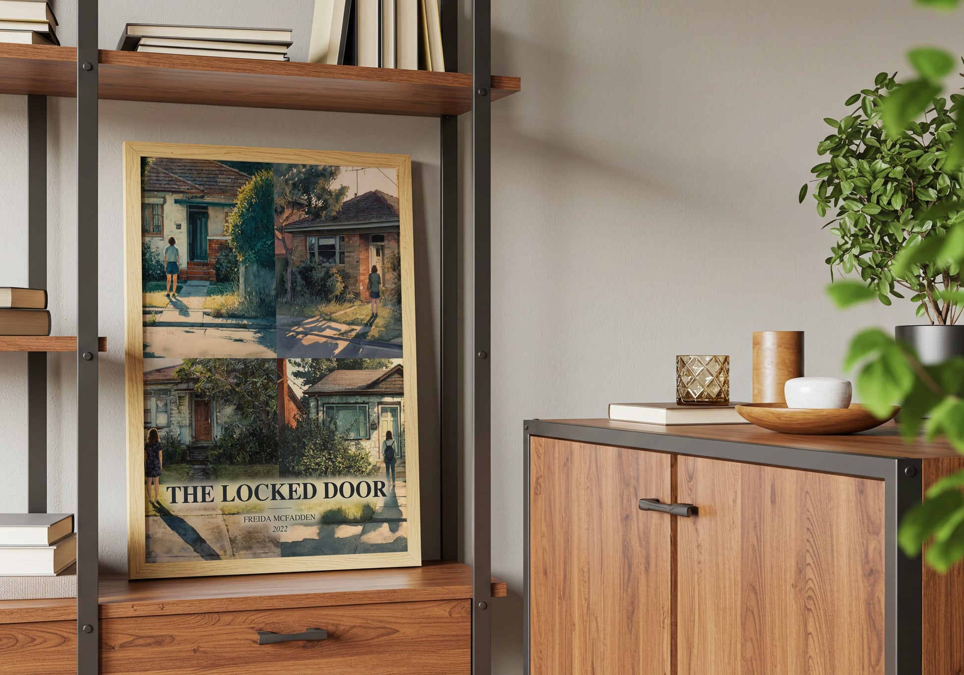 The Locked Door book watercolour illustration paper finish options – matte satin gloss