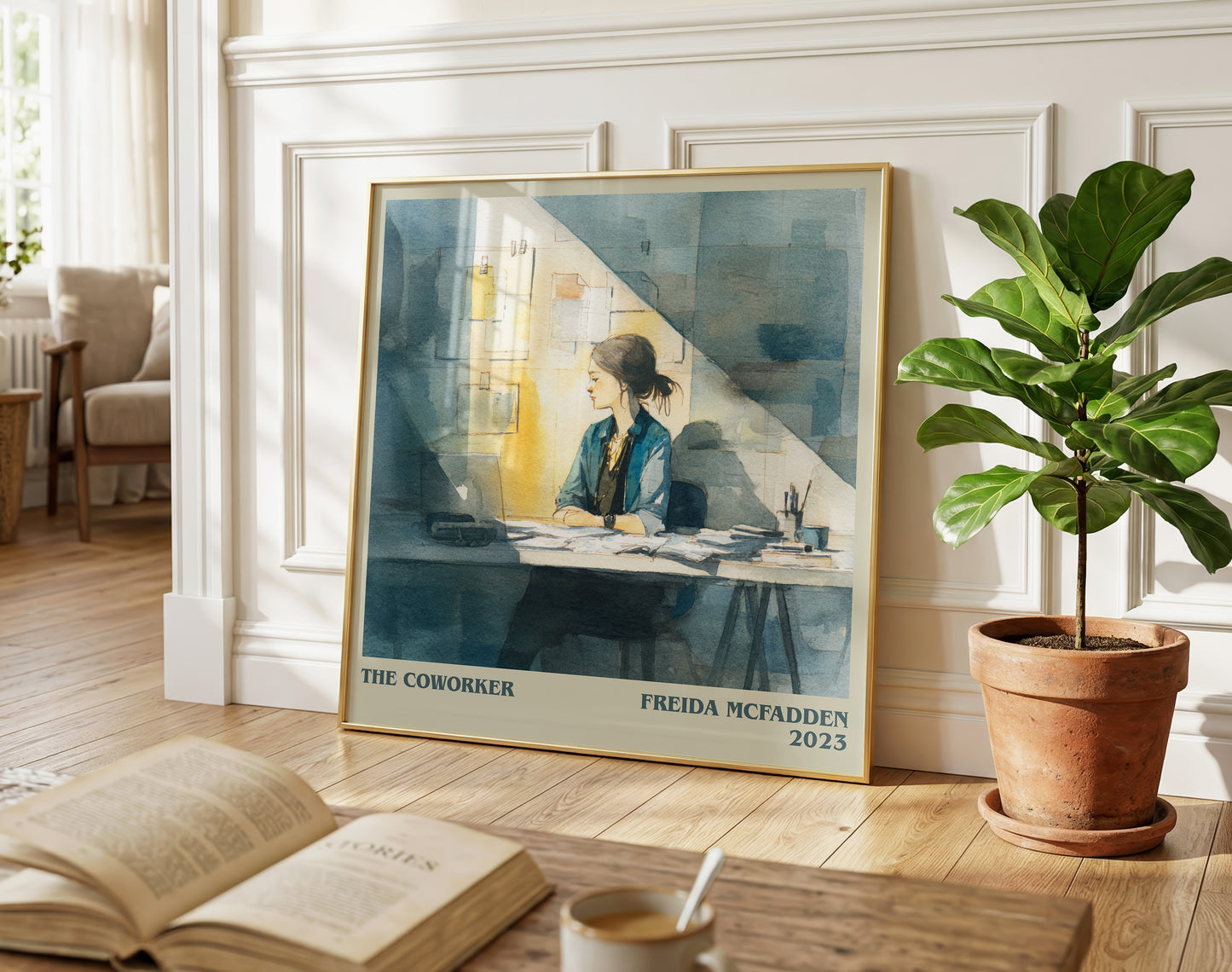 The Coworker literary poster paired in gallery wall – literary art prints