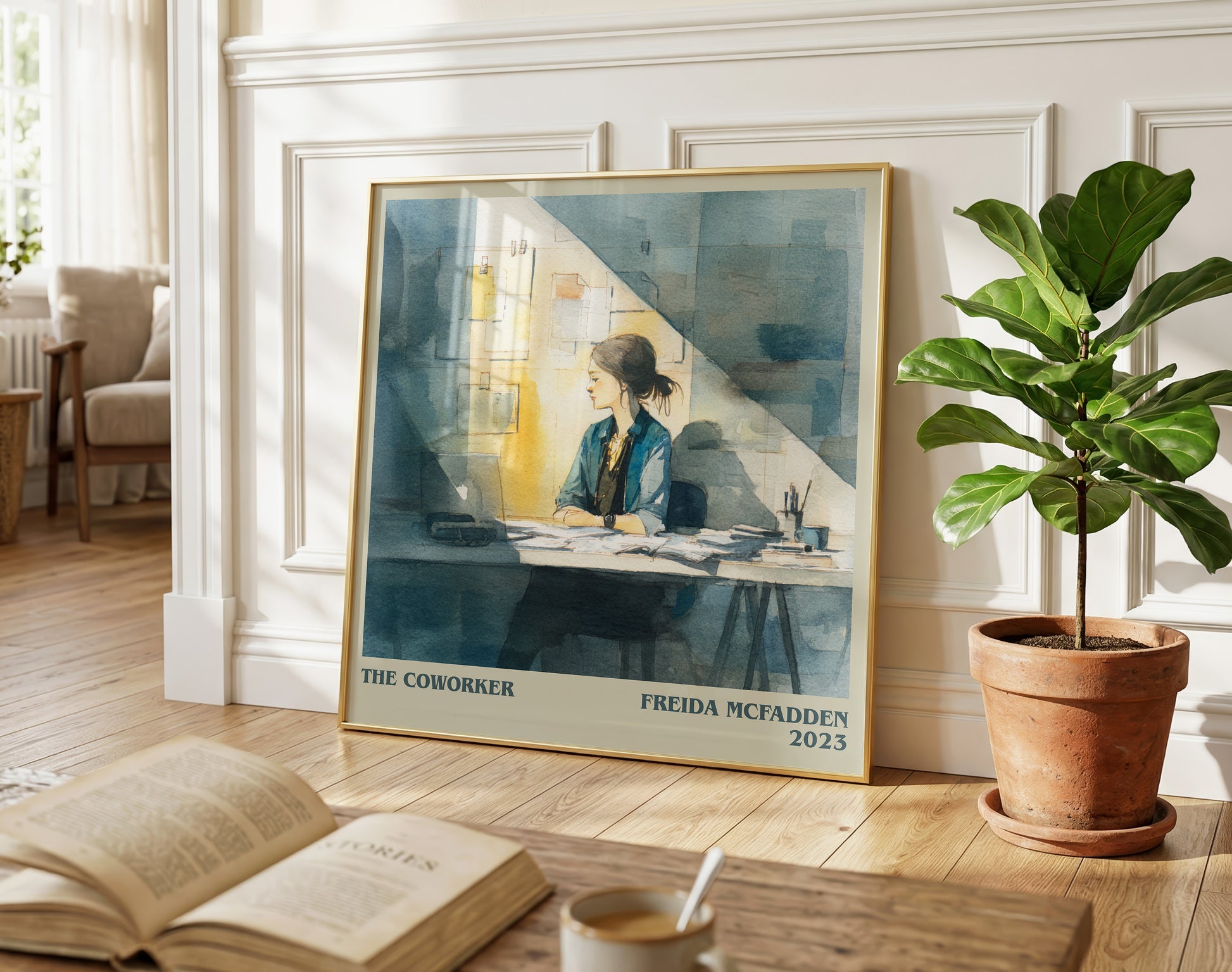 The Coworker literary poster paired in gallery wall – literary art prints