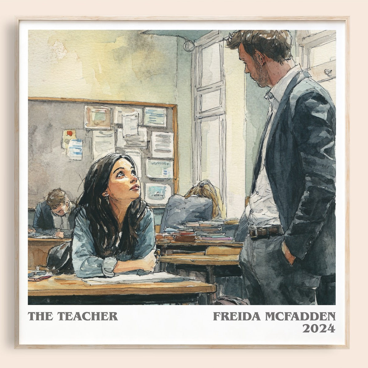 The Teacher Literary Art Print by Freida McFadden