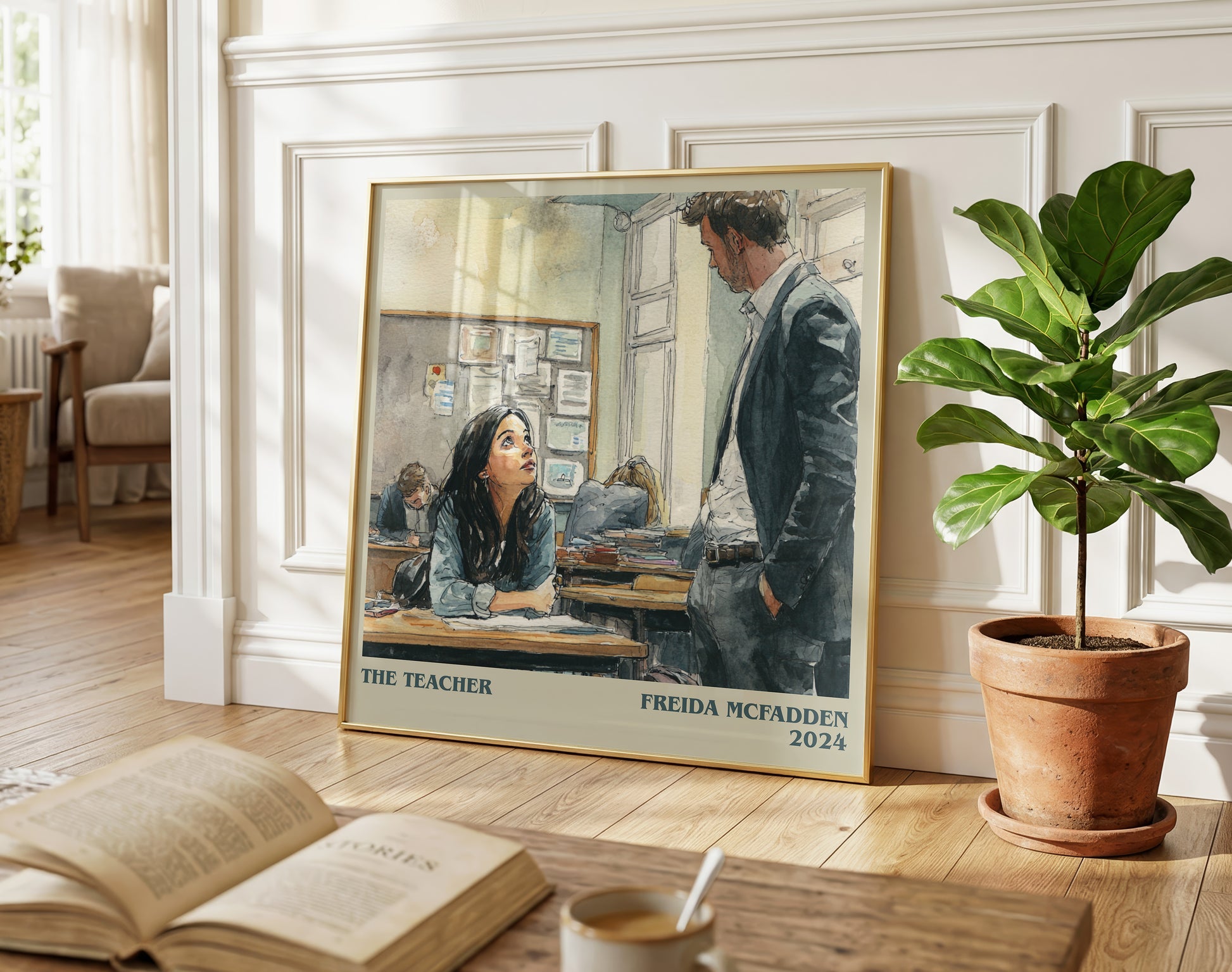 The Teacher literary poster paired in gallery wall – literary art prints