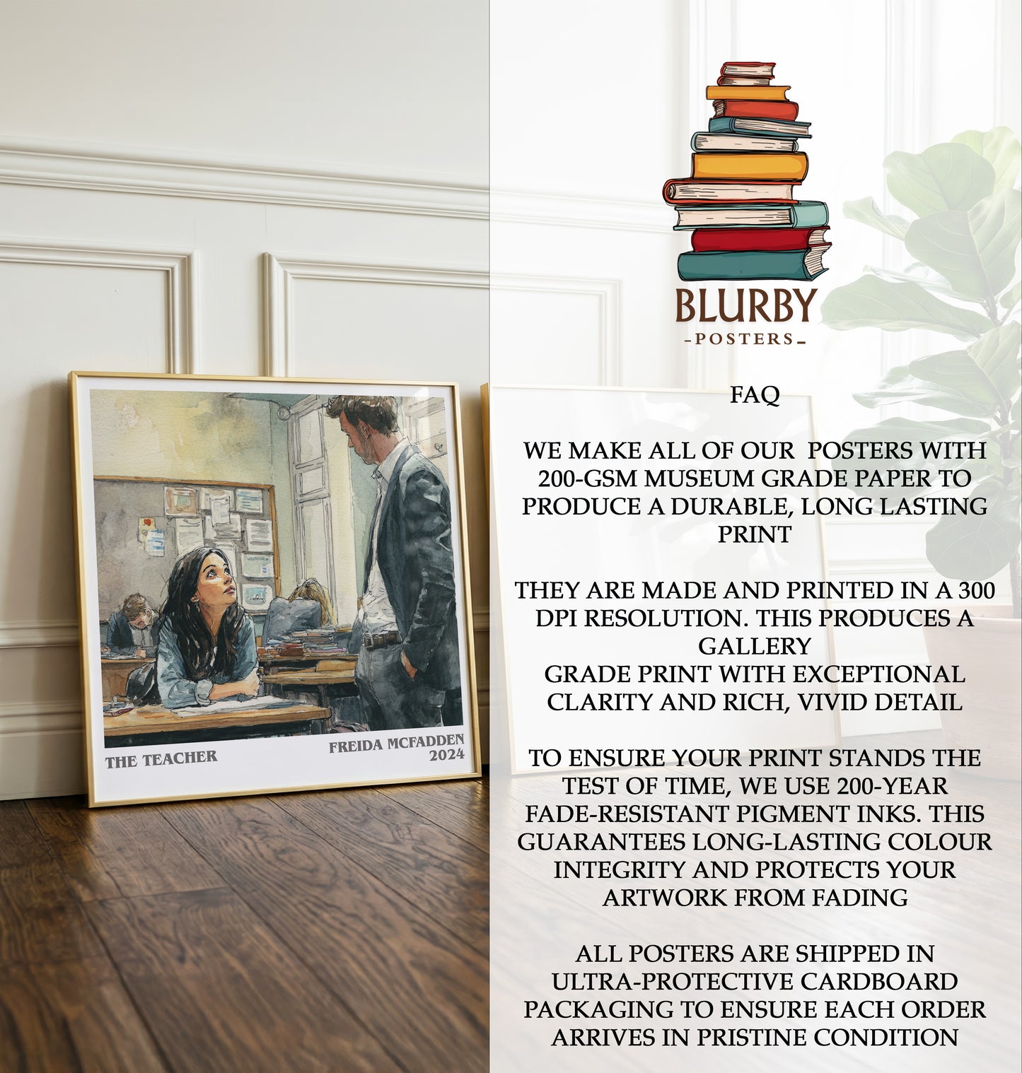 The Teacher Literary Art Print by Freida McFadden