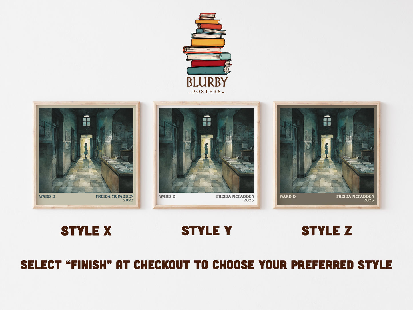Ward D literary print framed by window – literary home decor