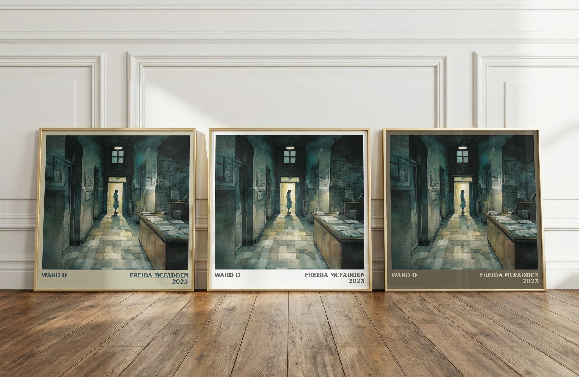 Ward D literary art print colour and style options – Freida McFadden book art