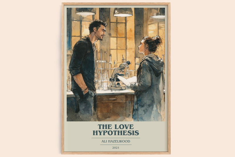 The Love Hypothesis Book Cover Poster by Ali Hazelwood (Modern Minimalist style)