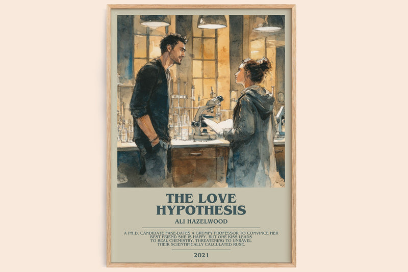 The Love Hypothesis Bookish Wall Art by Ali Hazelwood (Modern style)