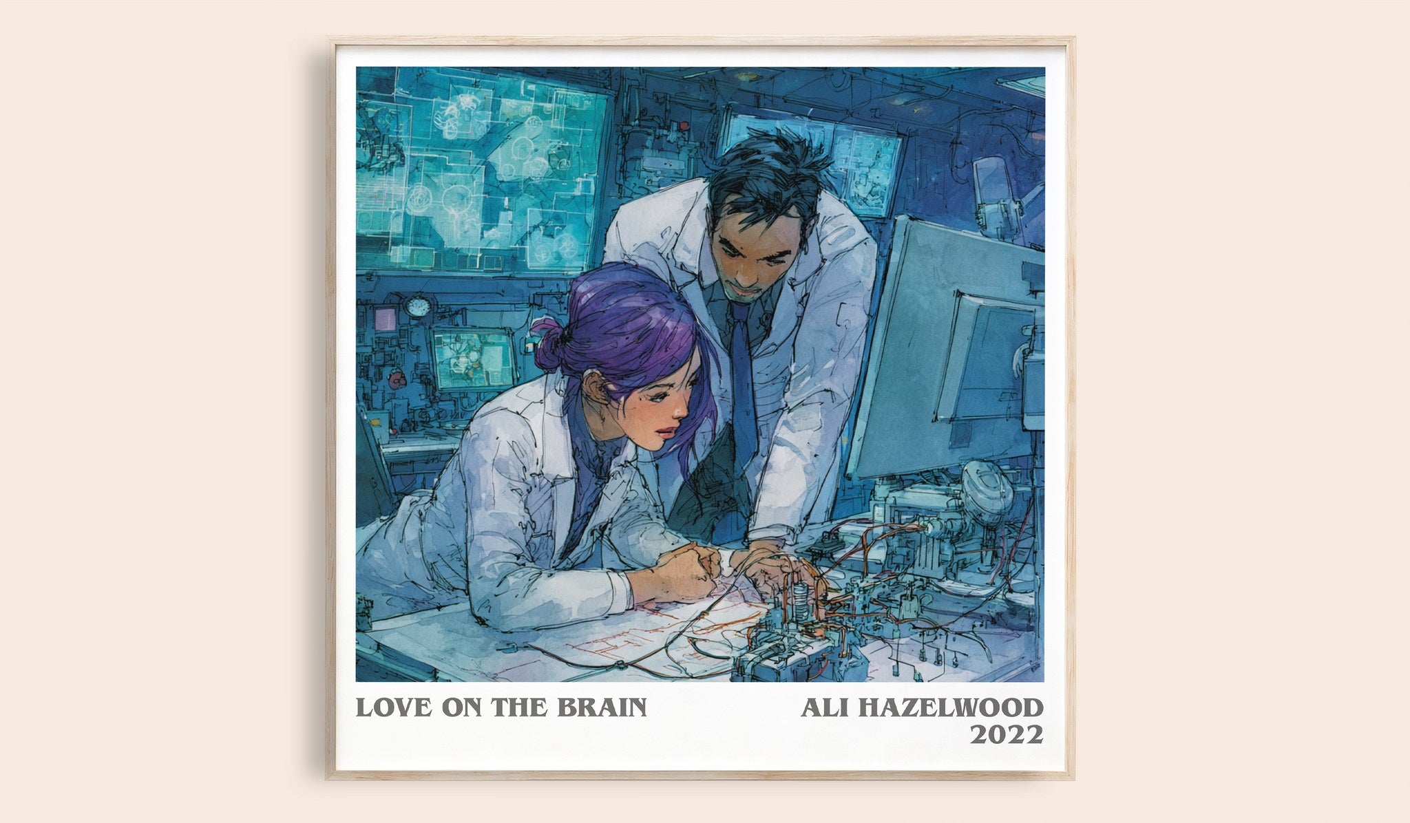 Love on the Brain Literary Art Print by Ali Hazelwood