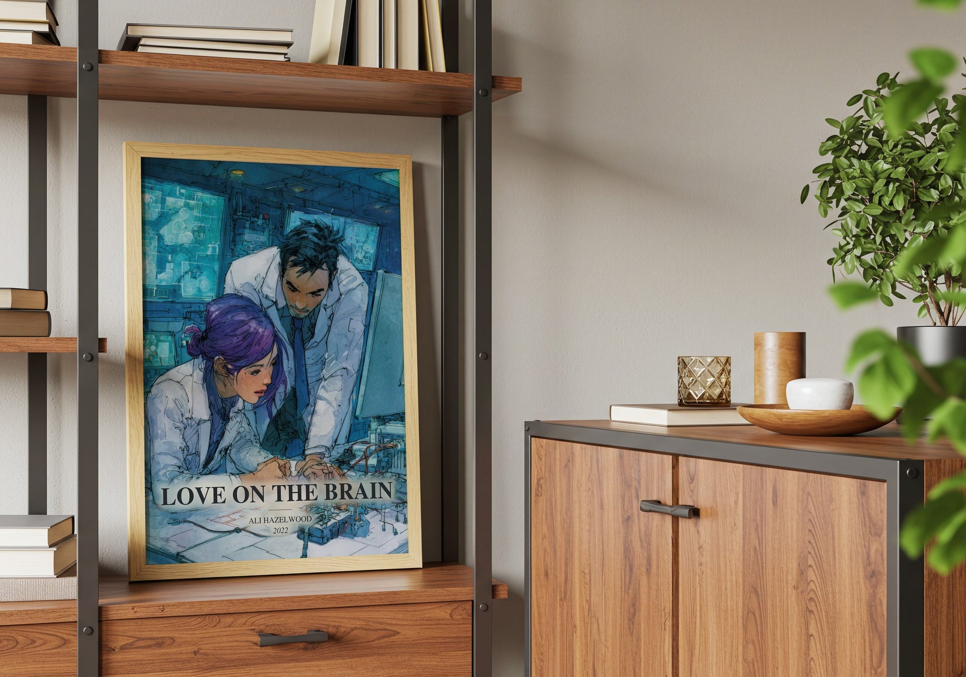 Love On The Brain book watercolour illustration paper finish options – matte satin gloss
