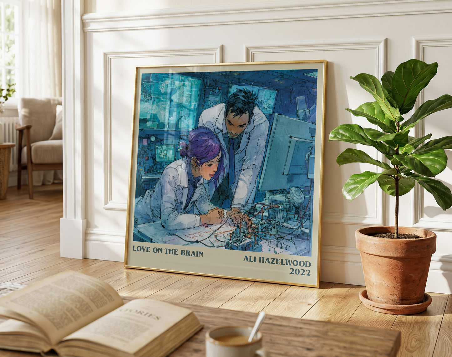 Love on the Brain literary poster paired in gallery wall – literary art prints