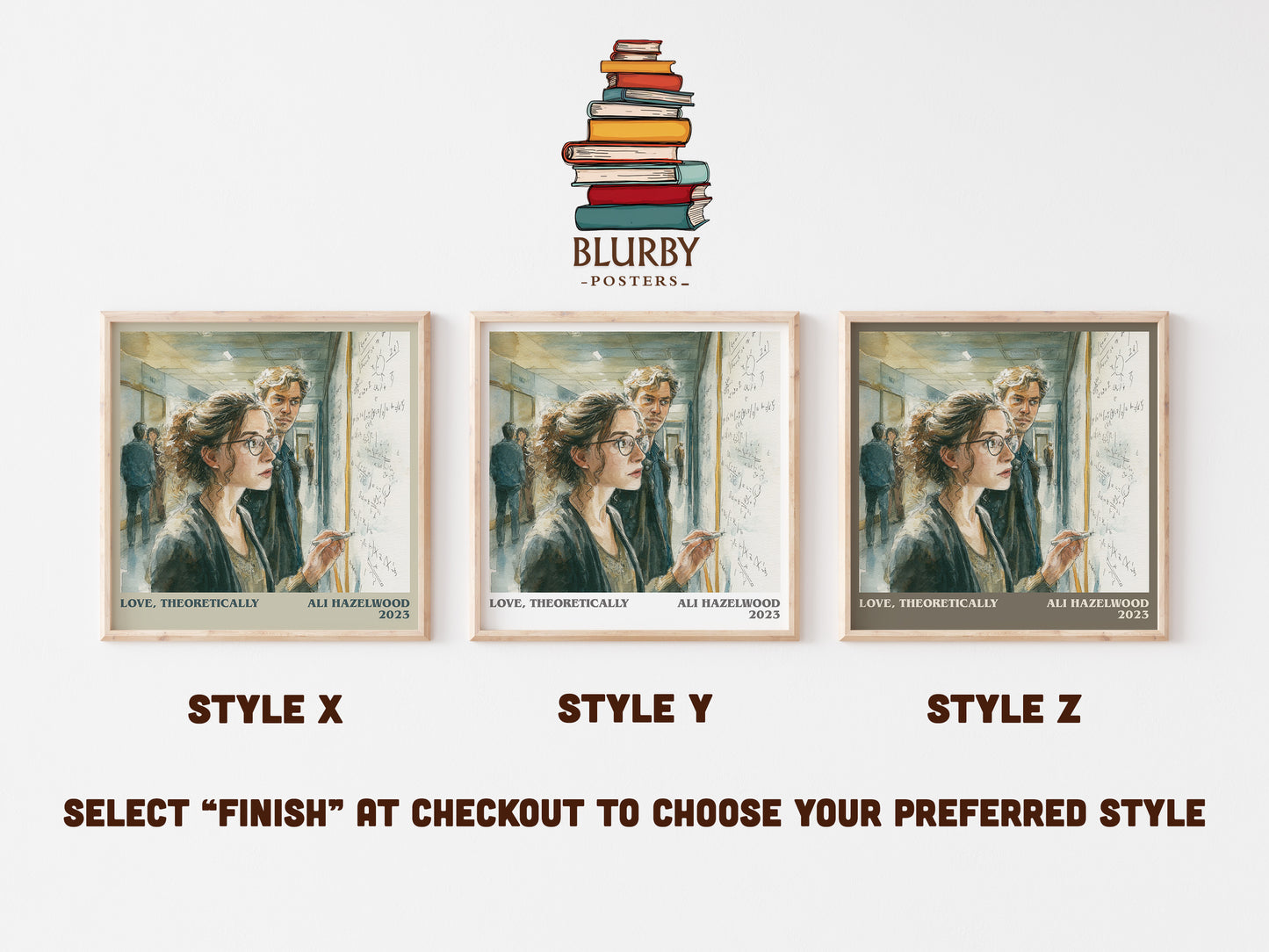 Love, Theoretically literary art print colour and style options – Ali Hazelwood book art