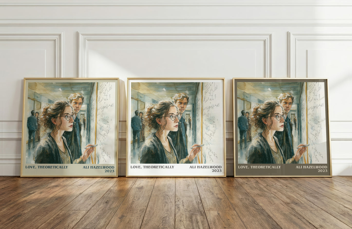 Love, Theoretically literary print framed by window – literary home decor