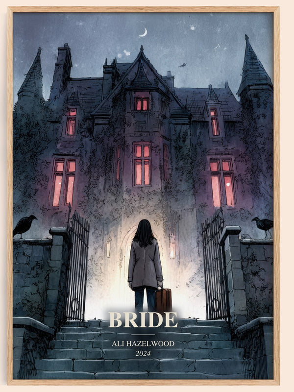 Bride watercolour book poster by Ali Hazelwood – framed literary art print