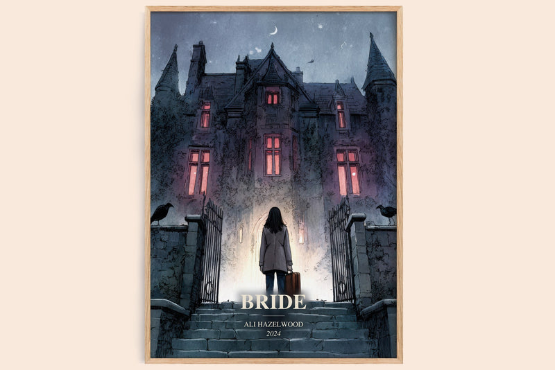 Bride watercolour book poster by Ali Hazelwood – framed literary art print
