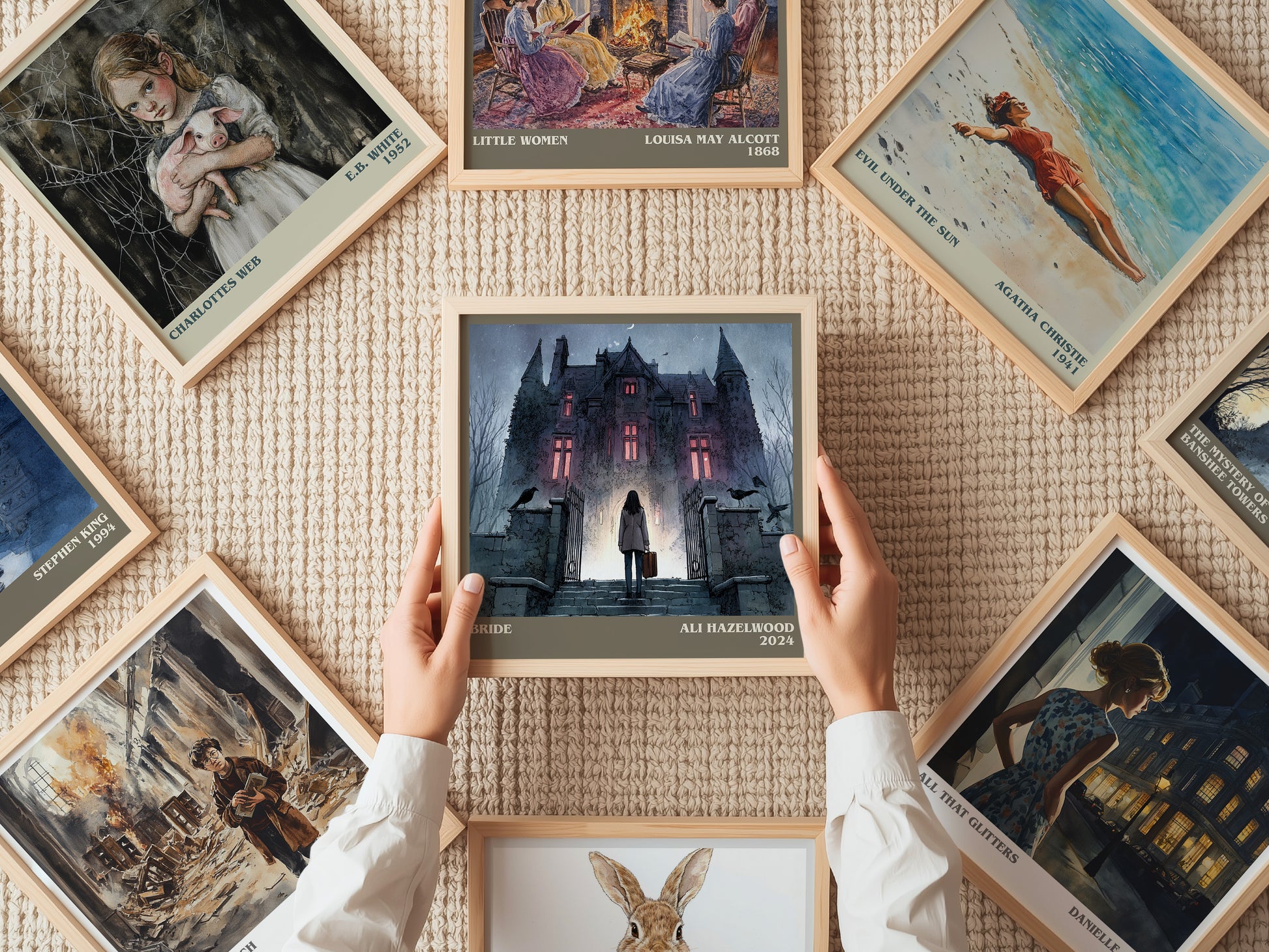 Bride literary print on bookshelf – Ali Hazelwood fan gift