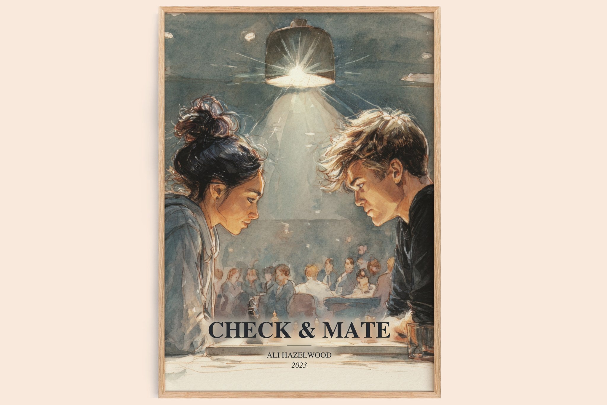 Check & Mate Book Watercolour Illustration by Ali Hazelwood