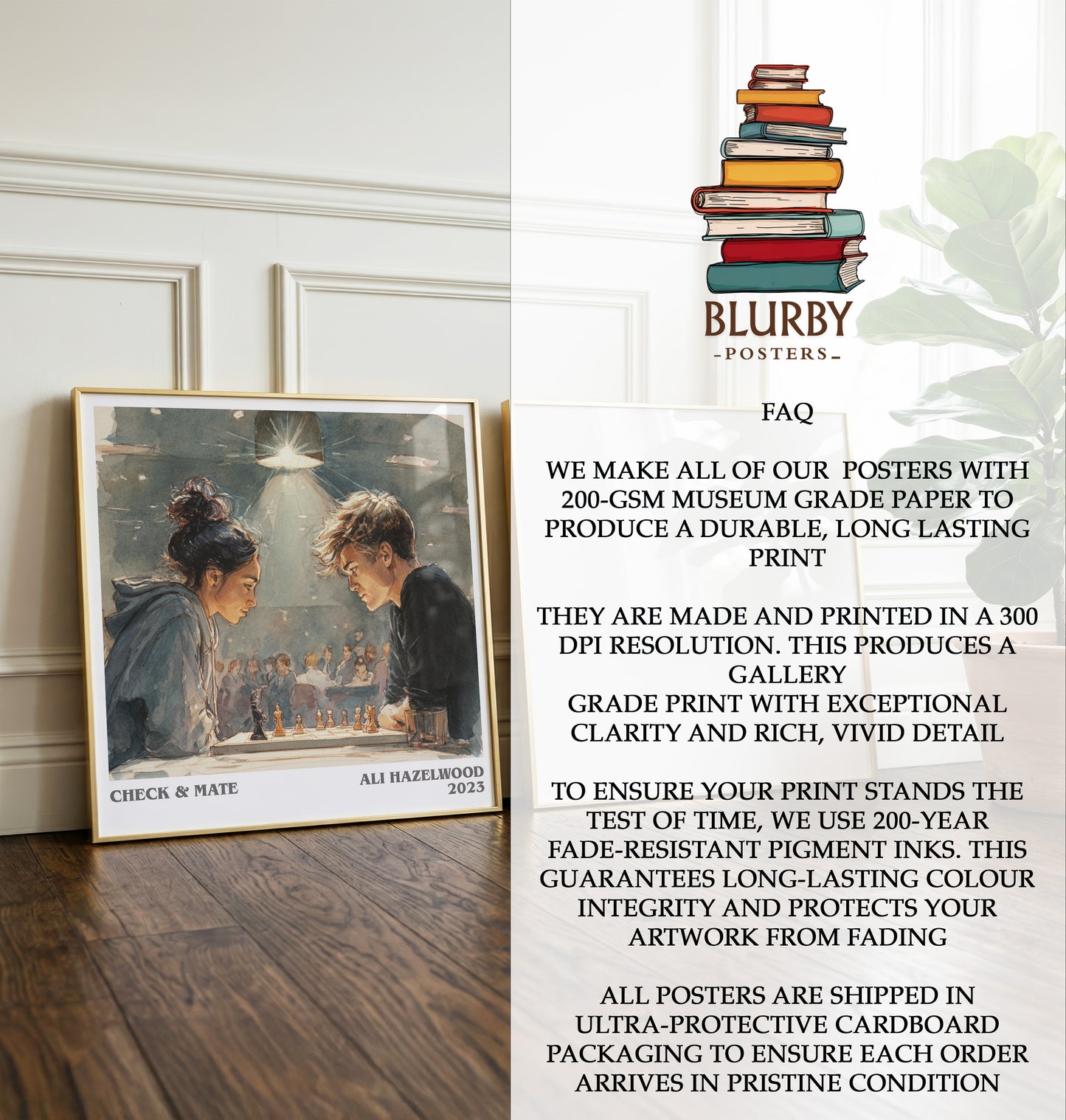 Check & Mate Literary Art Print by Ali Hazelwood