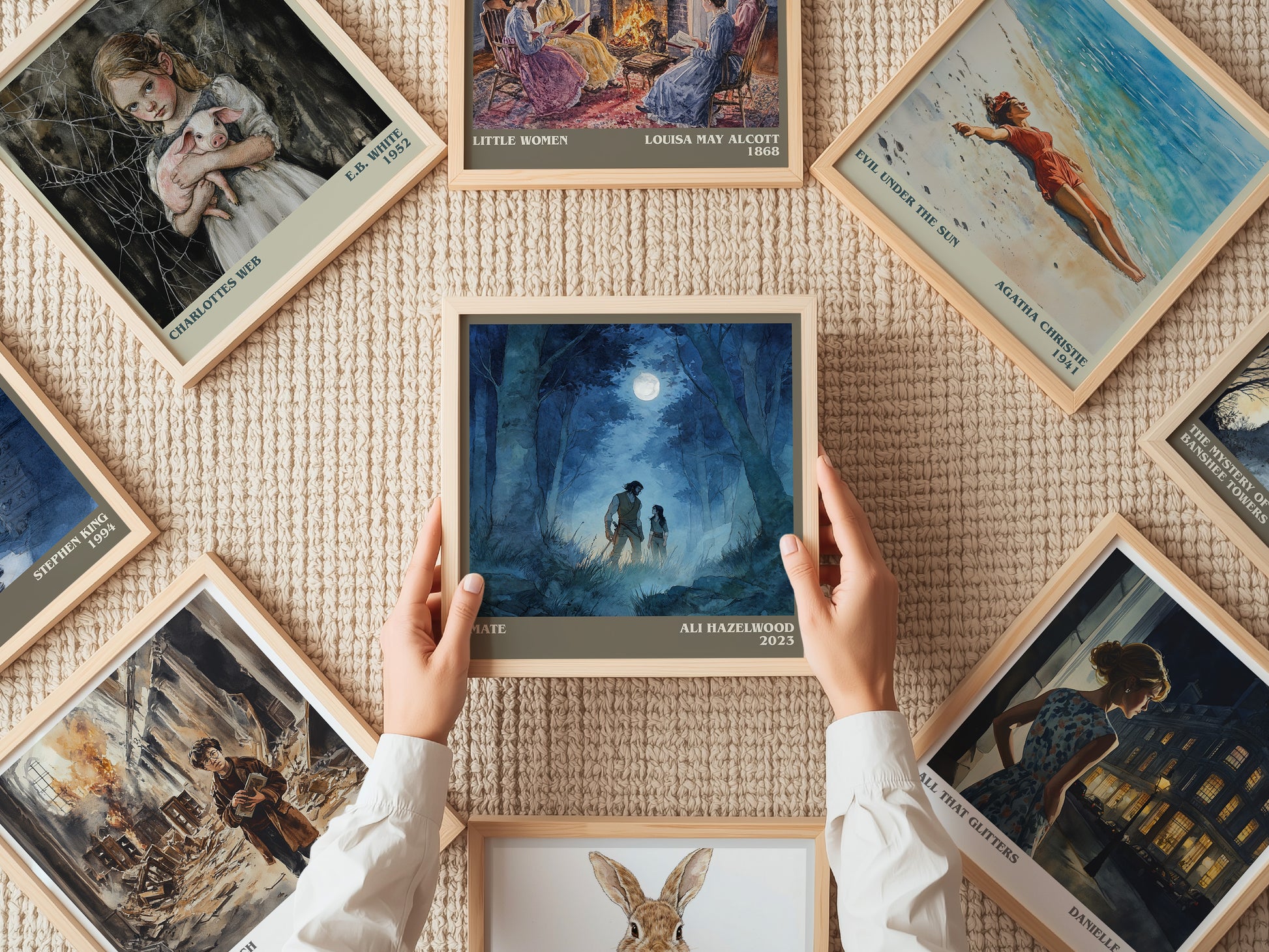 Mate literary print on bookshelf – Ali Hazelwood fan gift