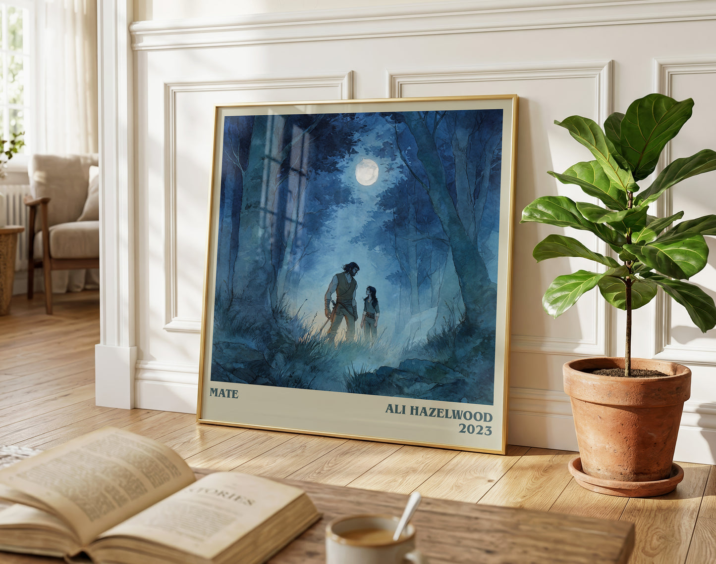 Mate literary poster paired in gallery wall – literary art prints