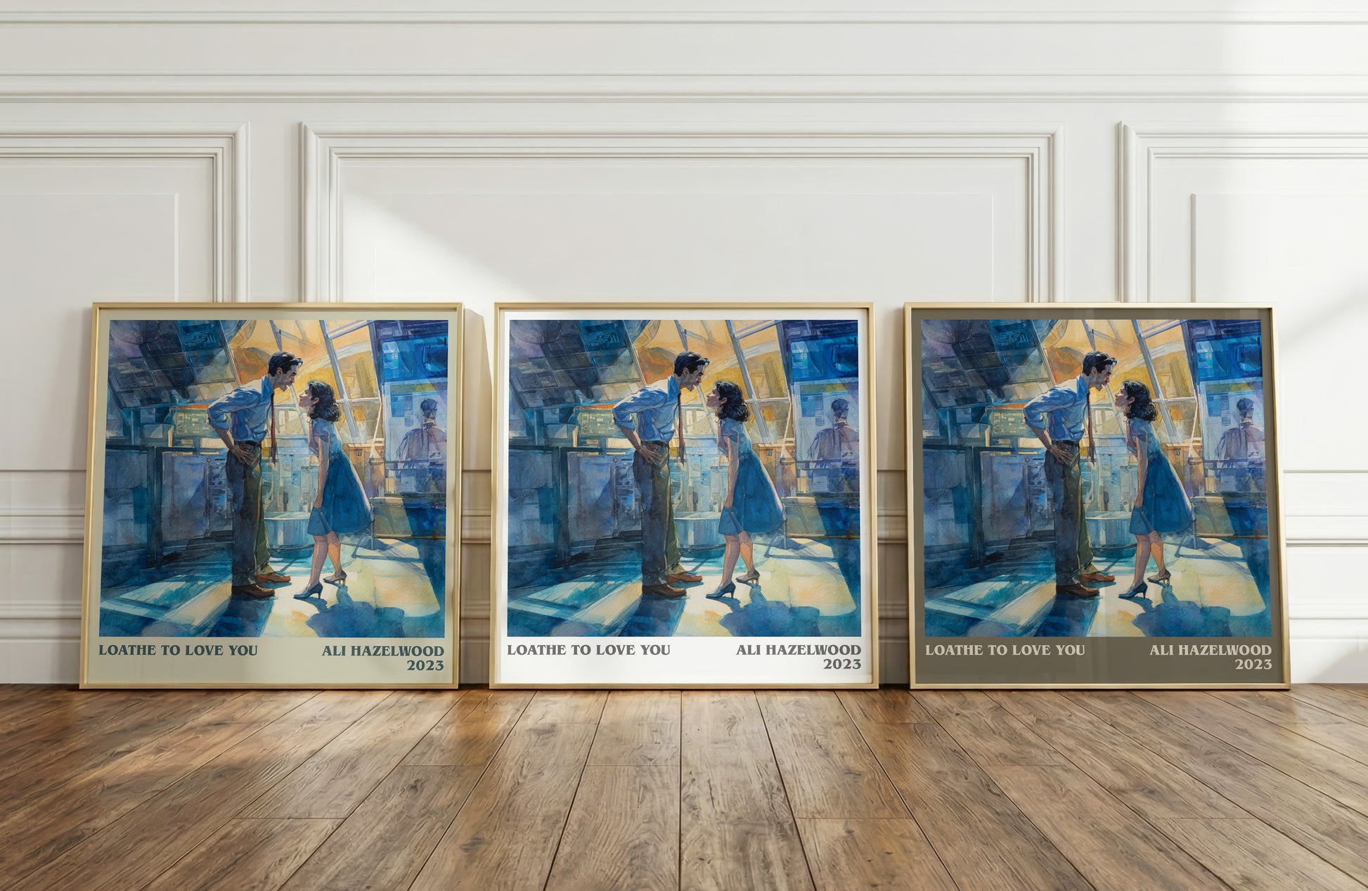 Loathe to Love You literary print framed by window – literary home decor