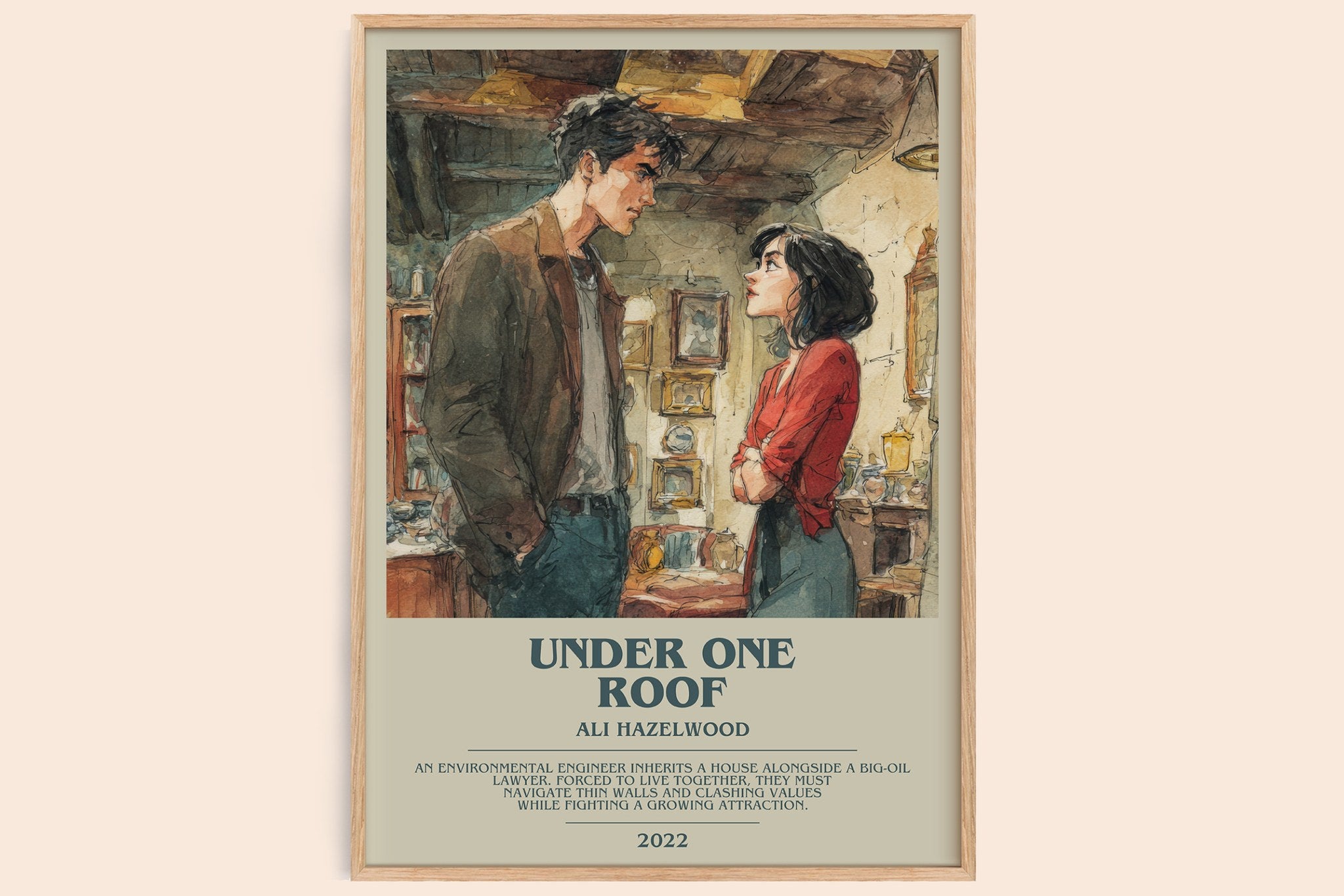 Under One Roof Bookish Wall Art by Ali Hazelwood