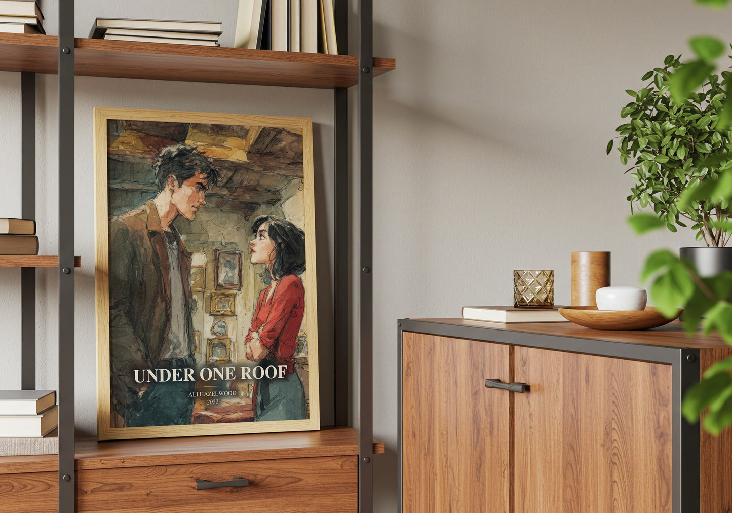 Under One Roof book watercolour illustration paper finish options – matte satin gloss
