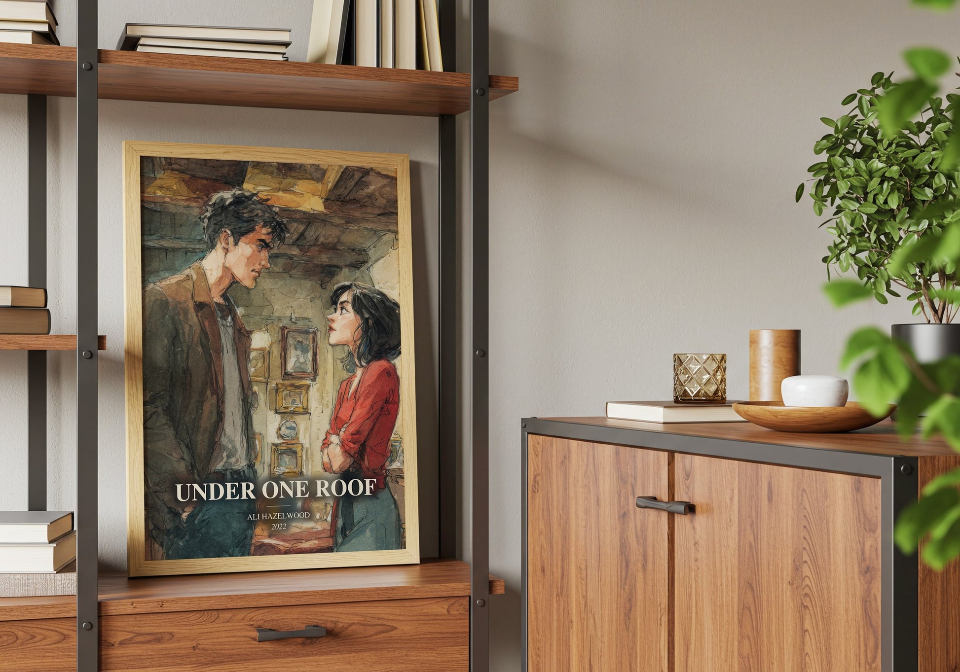 Under One Roof book watercolour illustration paper finish options – matte satin gloss