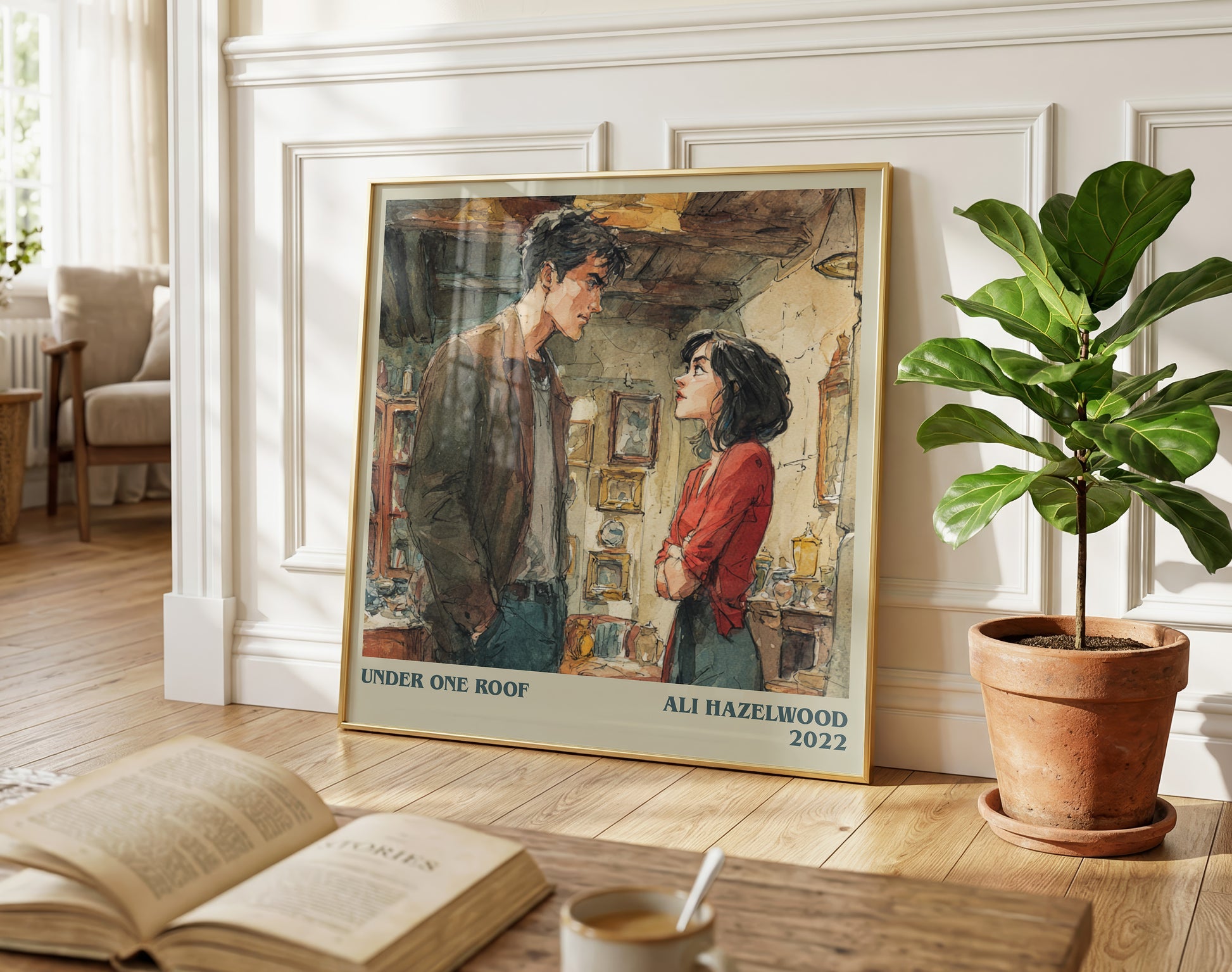 Under One Roof literary poster paired in gallery wall – literary art prints