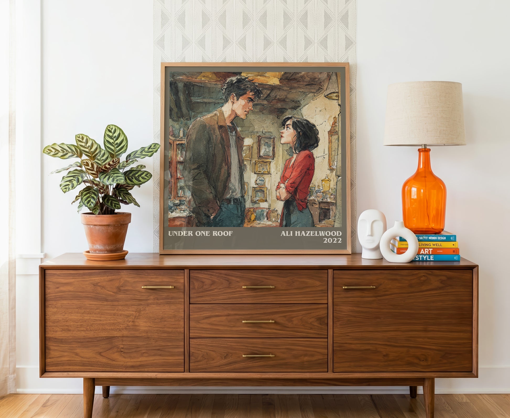 Under One Roof literary literary print detail – Ali Hazelwood book art