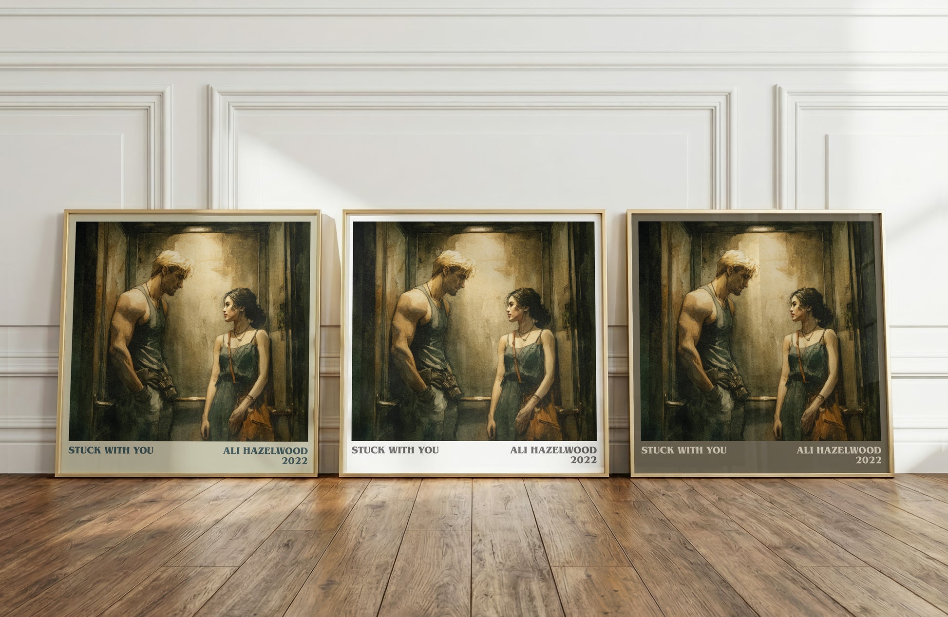 Stuck with You literary print framed by window – literary home decor