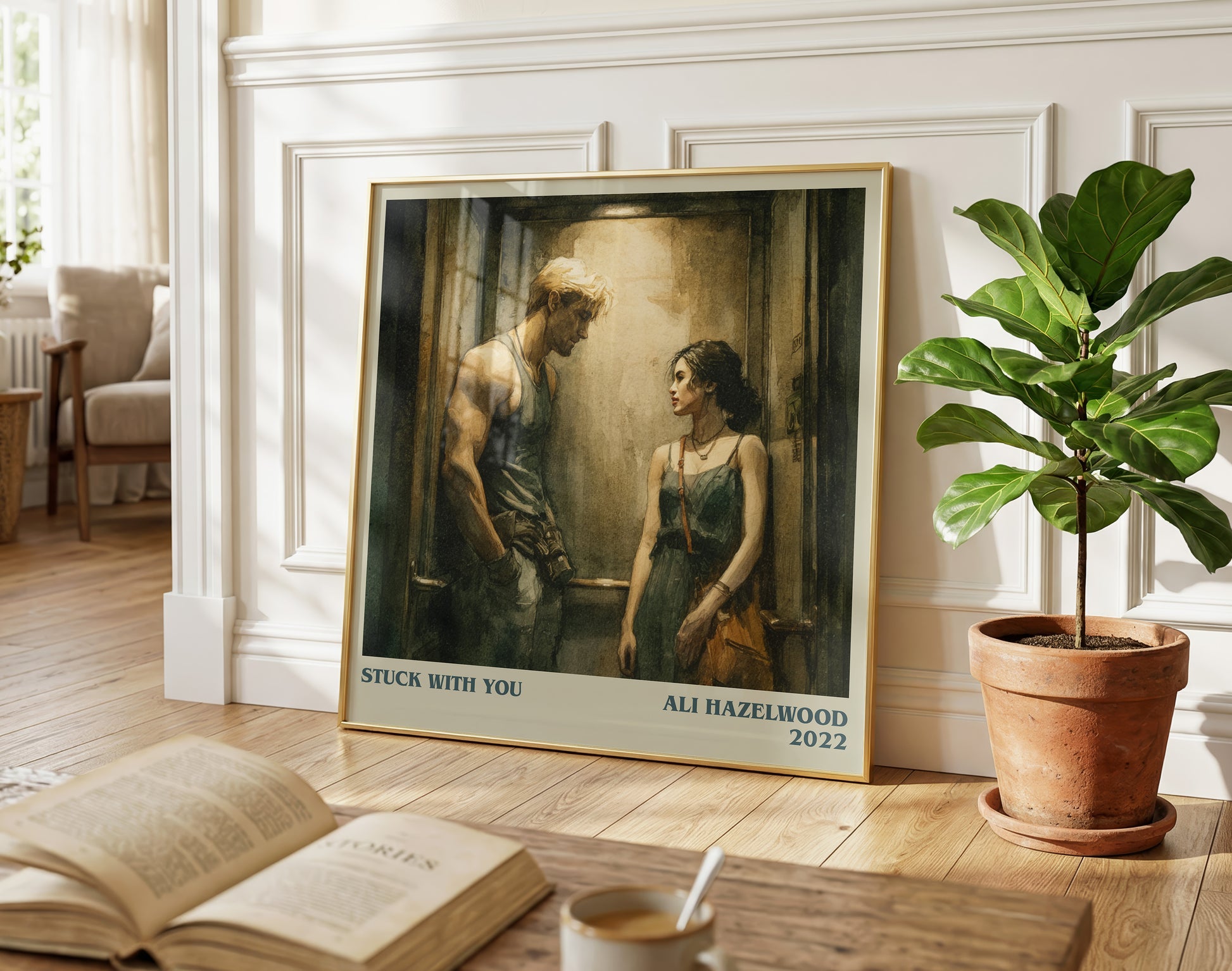 Stuck with You literary poster paired in gallery wall – literary art prints