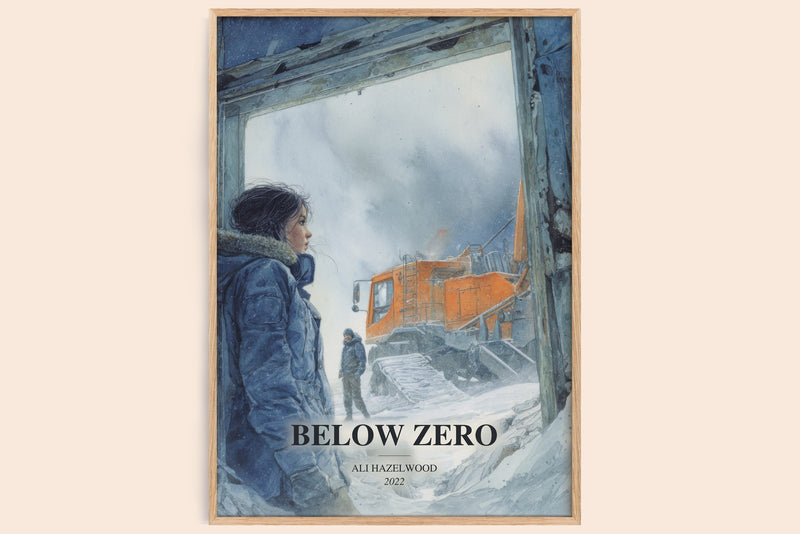 Below Zero watercolour book poster by Ali Hazelwood – framed literary art print