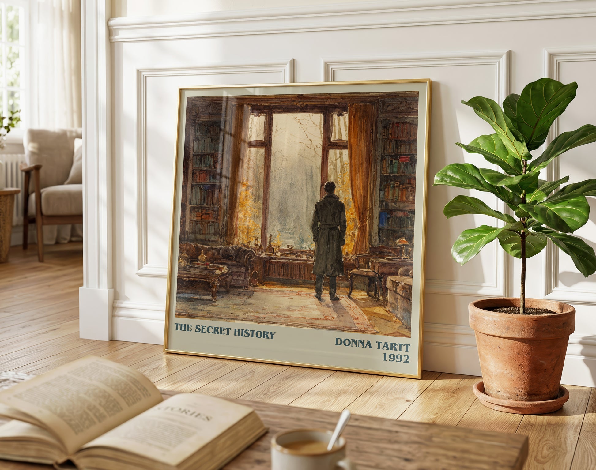The Secret History literary poster paired in gallery wall – literary art prints